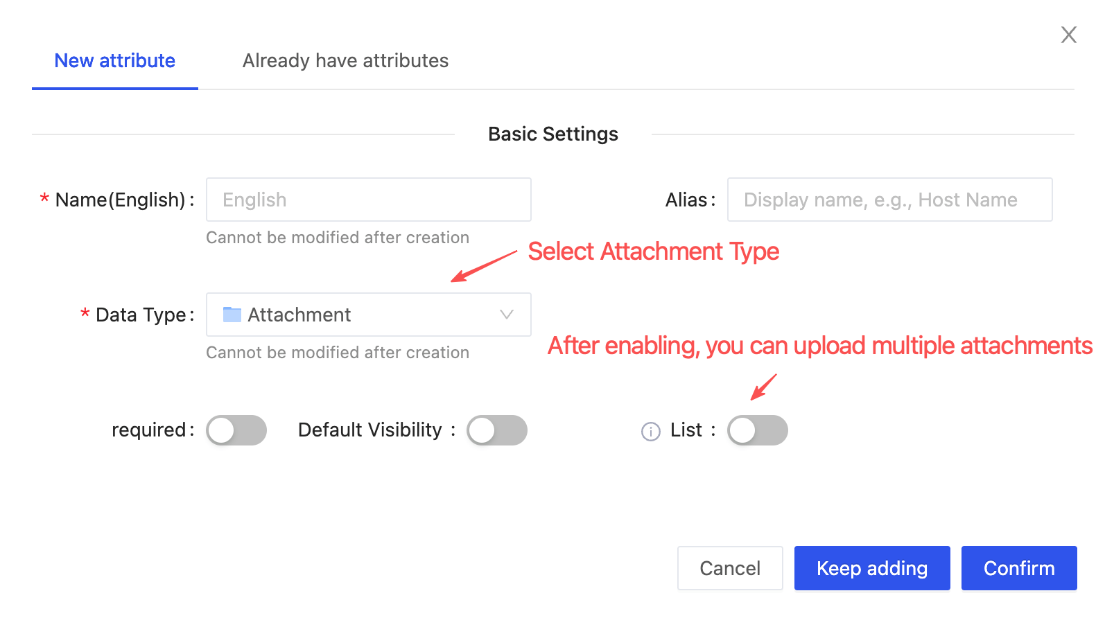 Attachment Attribute (Enterprise Edition) | 维易文档中心